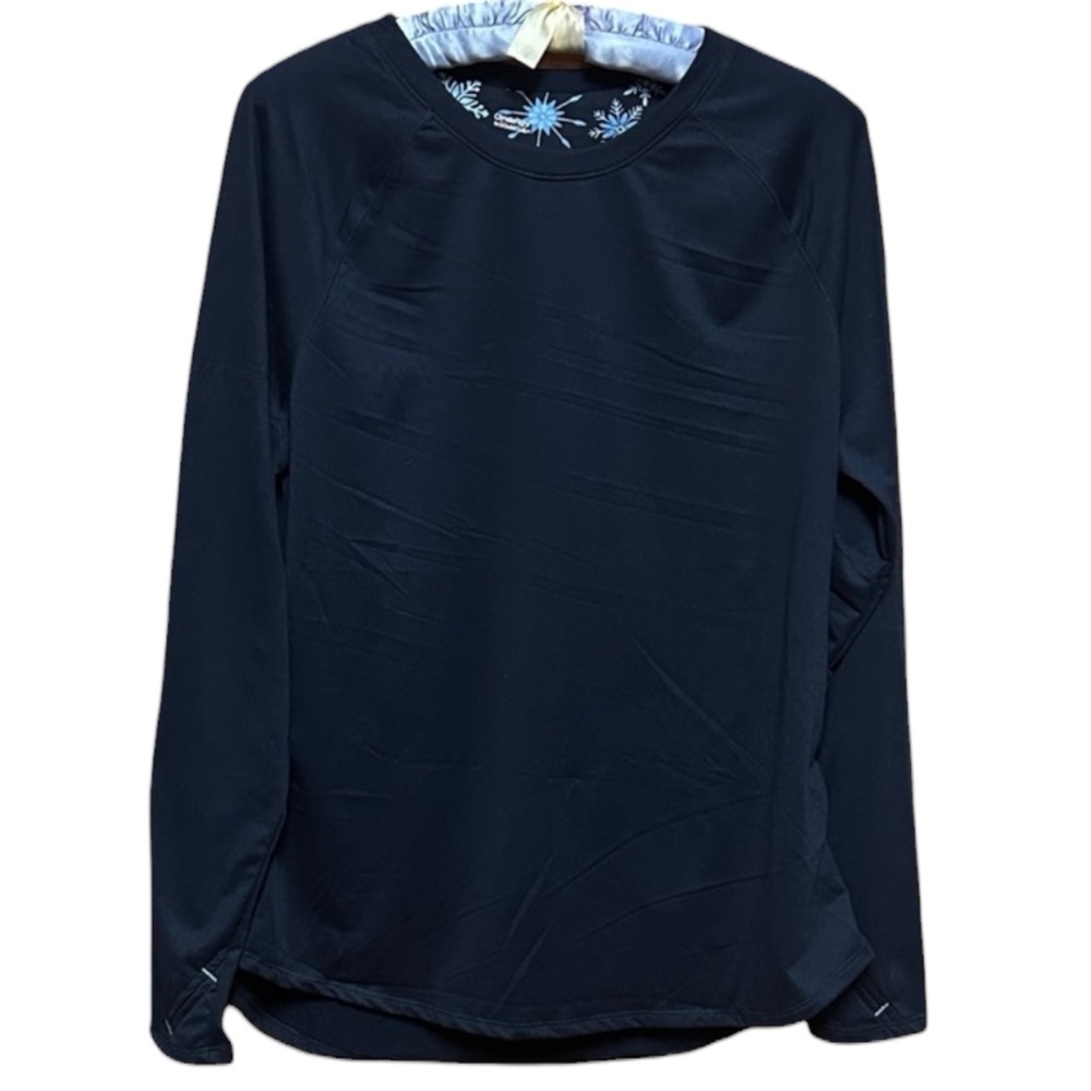 CUDDL DUDS Navy Long Sleeve Top with Blue Snowflake Leggings Base Layer Size XL - Picture 9 of 11